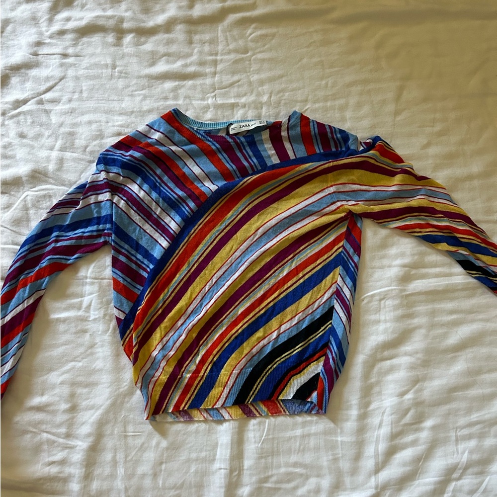 Zara pattern knit crop top. Size S